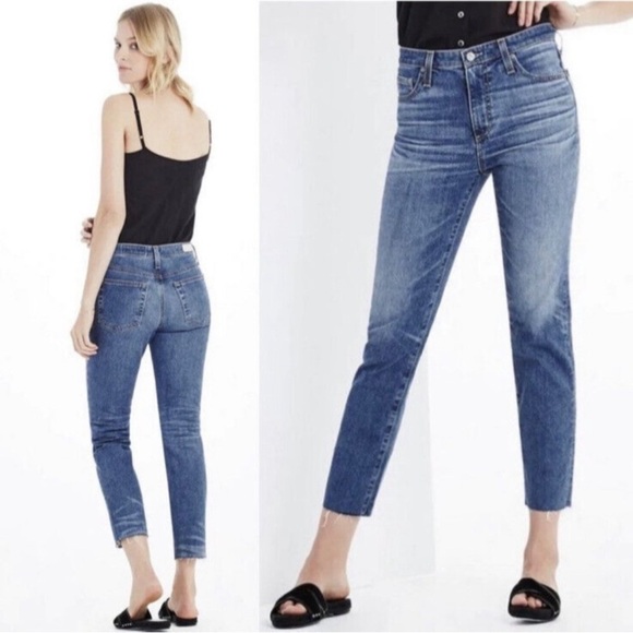 AG Adriano Goldschmied The Isabelle High-Rise Straight Cropped Stretch Jeans NWT - Picture 7 of 7